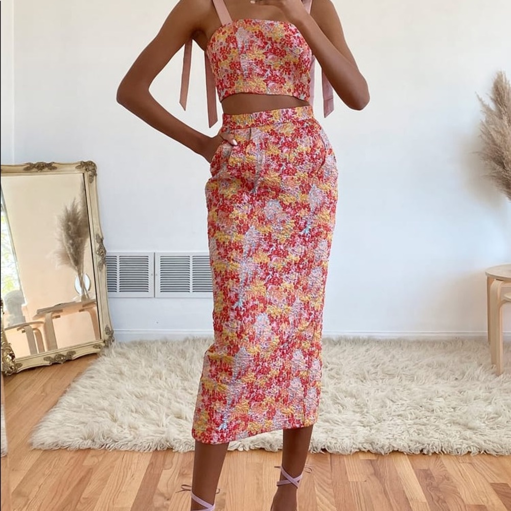 Floral two piece dress